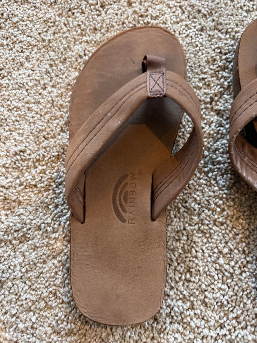 GUC Kids Premier Leather 1” Strap Flip Flops in Espresso Sz 13/1 - Picture 5 of 9